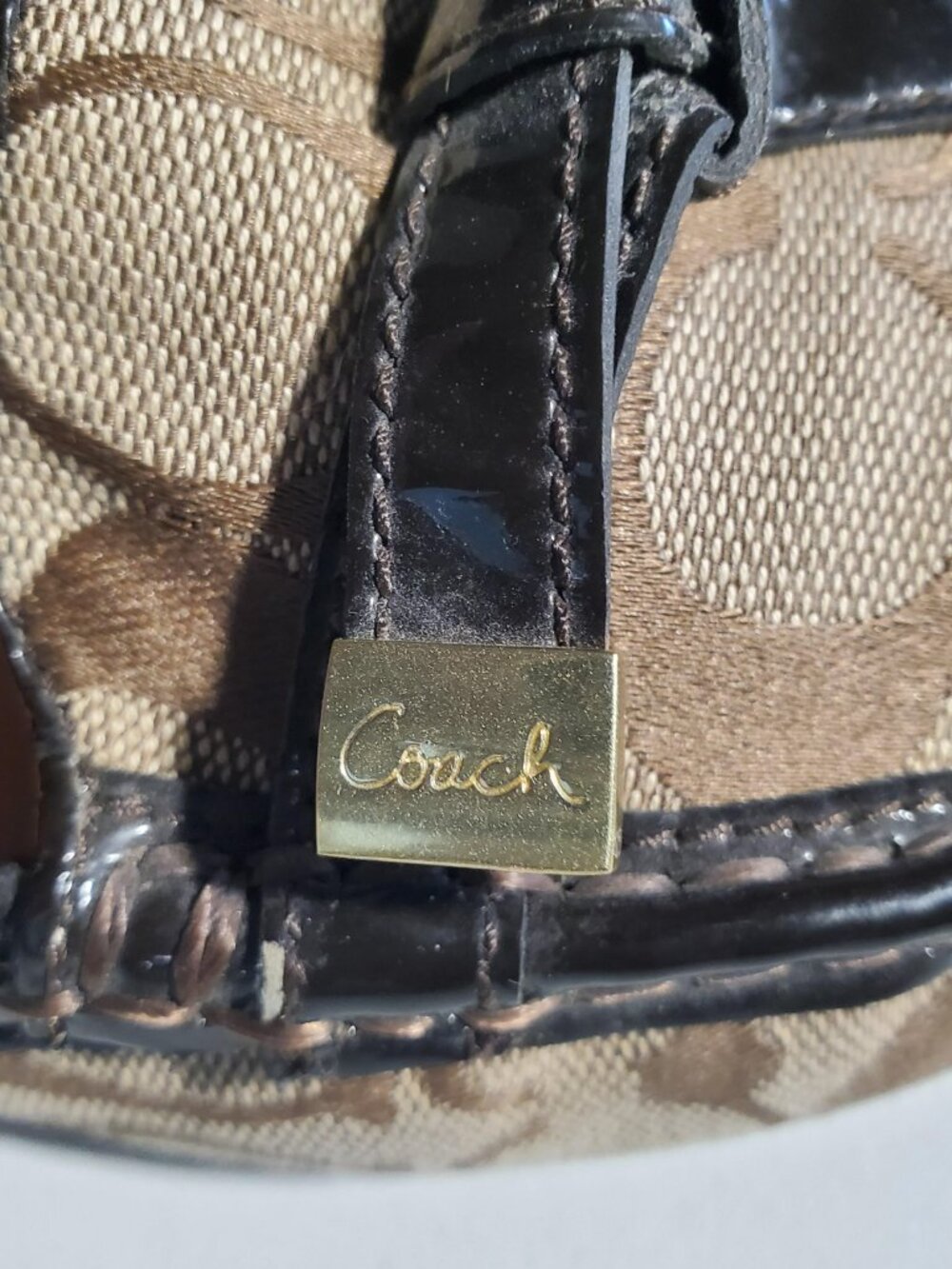 Coach FRIDA Slip on Loafers 8.5 Signature Monogram Logo Brown - shipping incl - Picture 16 of 16